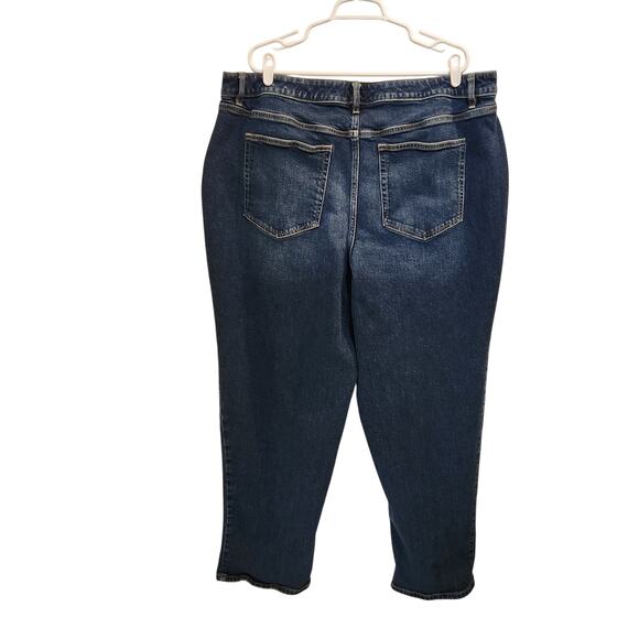 Lane Bryant Casual Mid Rise Boyfriend Jeans Blue Denim Dark Wash Y2K Size 22 - Picture 2 of 10